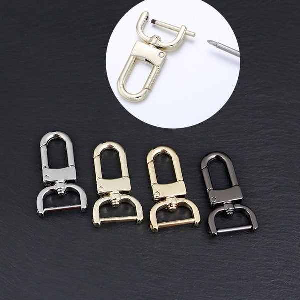 2pcs Metal Swivel Lobster Clasps, Bag Belt Clasp, Purse Chain Link, Spring Hooks, Strap Clip, Loop, Push Gate Snap Buckle, Handbag Connector