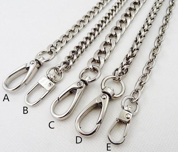 High Quality Shiny Silver Purse Strap Chain, Metal Links Shoulder Handbag  Chain Strap, Bag Handle Replacement, Crossbody Pouches Chain Strap 