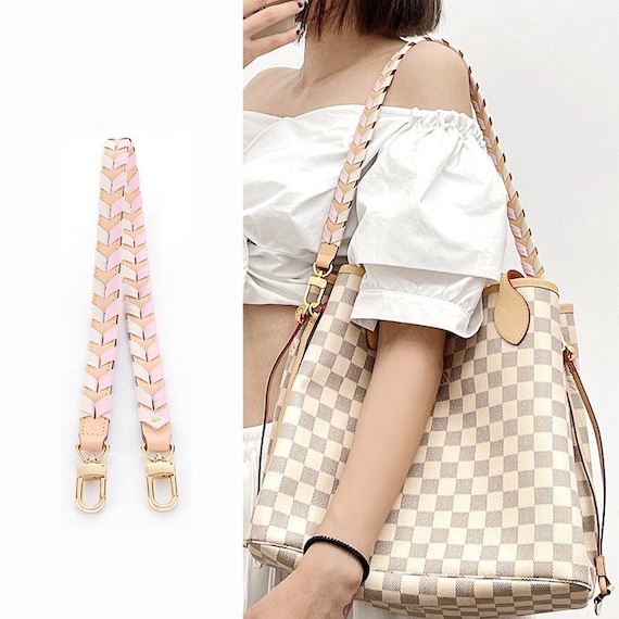 2.2cm Full Grain Braided Leather Purse Strap Shoulder Handbag 