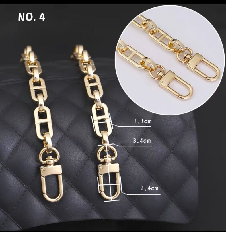 11mm Luxury Quality Antique Gold Purse Chain Metal Shoulder Etsy