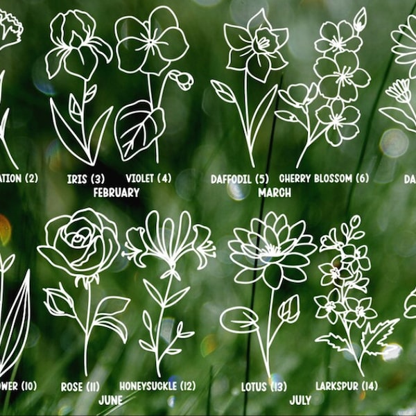 Birth Month Flower Decal