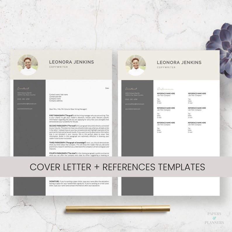Simple Resume with Photo Two page Resume Curriculum Vitae for Word One page Resume Clean CV Design Resume for student