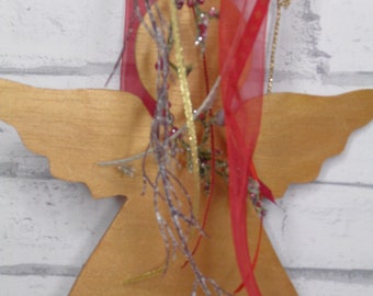 Window Decoration Christmas Decoration Angel Gold Red