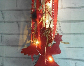 Weihnachtsaufhänge Weihnachtsdeko Engel in Rot