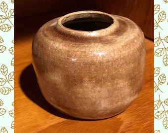 Vintage ceramic pottery vase, 1970s, hand made