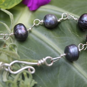 Freshwater Peacock Black Pearl Necklace