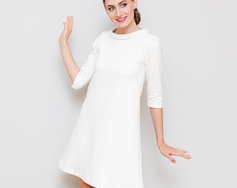 A-line dress Starling cream white