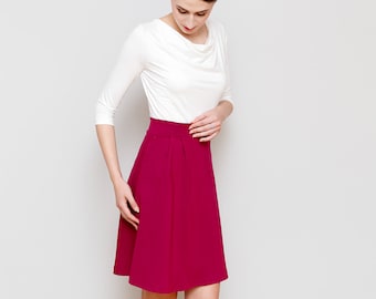 A-line skirt Aenne fuchsia