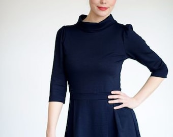 Romanite jersey dress Bluebird dark blue