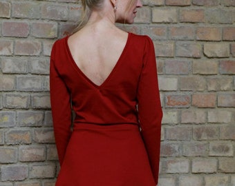 Romanit jersey dress Amelia carmine red