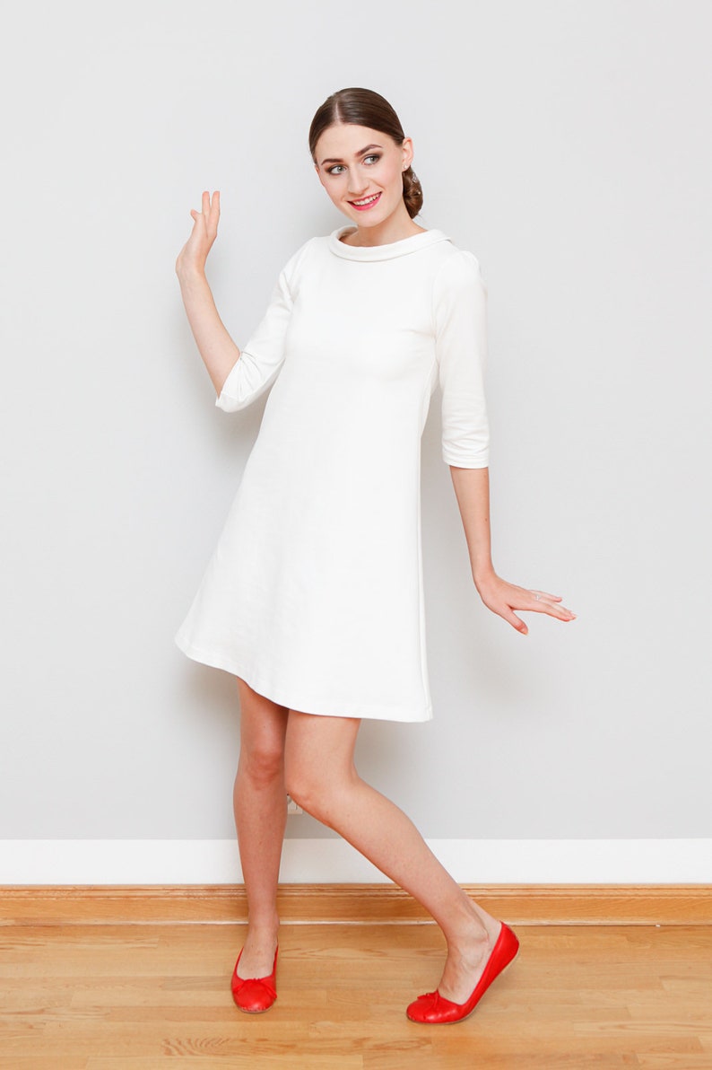 A-line dress Starling cream white image 1