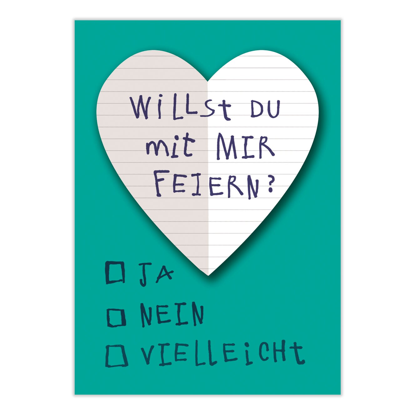 Einladung ja nein vielleicht DIN A6 Etsy.de