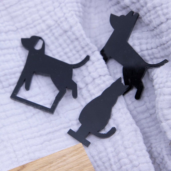 Steckfiguren Tiere, Katze, Hund