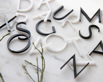 Acrylic letters INDIVIDUAL, self-adhesive, various sizes and colors, wall decoration and signs