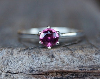 Proposal ring "Solitaire" insert ring engagement ring silver pink tourmaline