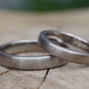 Trauringe &quot;Harmonie&quot; Palladium 500/- zart matt