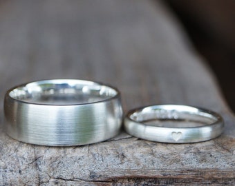 Wedding rings "heart-loving" silver