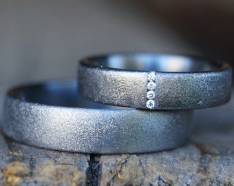 Wedding rings partner rings hammered tantalum 999/- noble simply special!