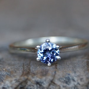 Proposal ring "Solitaire" insert ring engagement ring silver tanzanite