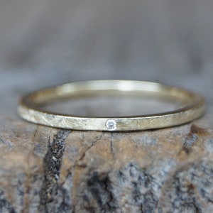 Partner ring "endless", single wedding ring, insertion ring, stacking ring yellow gold 585/- brilliant