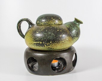 Handmade Ceramic Teapot With Warmer | Tea Pot Set | Second Choice Product | 345