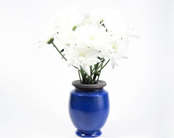 Raku Ceramic Bud Vase | Handmade Balloon Vase | Modern Home Decor | 377