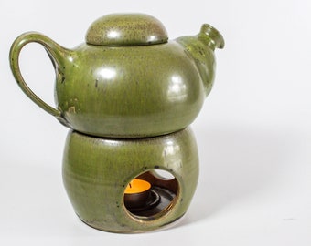 Handmade Ceramic Teapot With Warmer | Tea Pot Set | 344