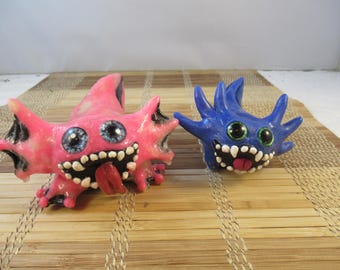 axolotl sculptures: polymer clayfigureines