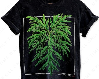 Philodendron Warscewiczii Unisex T-Shirt, Philodendron Foliage, Snowflake Leaf, Exotic Houseplants, Botanical Illustration, Comfort Colors