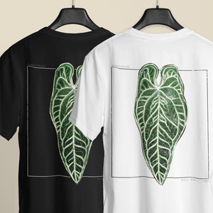 PlantLifeLex x KILL ONLY TIME Anthurium Warocqueanum Unisex T-shirt, Anthurium Drawing, Plant Shop Plant Artist Collab, Tropical Plant Art