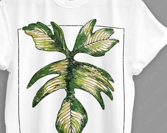 May include: White t-shirt with a green and yellow leaf design in a square frame. The text "KILL ONLY TIME" is printed below the design. The text "© 2024 KILL ONLY TIME®" is printed at the bottom of the shirt.