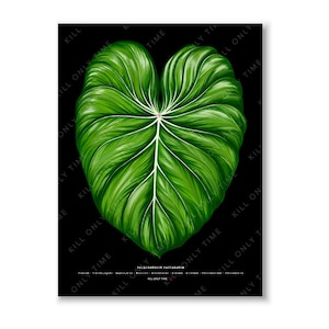 Philodendron Pastazanum Wall Art, Philodendron Foliage Print, Botanical Leaf Illustration, Philodendron Houseplant Wall Decor Pastazanum Art
