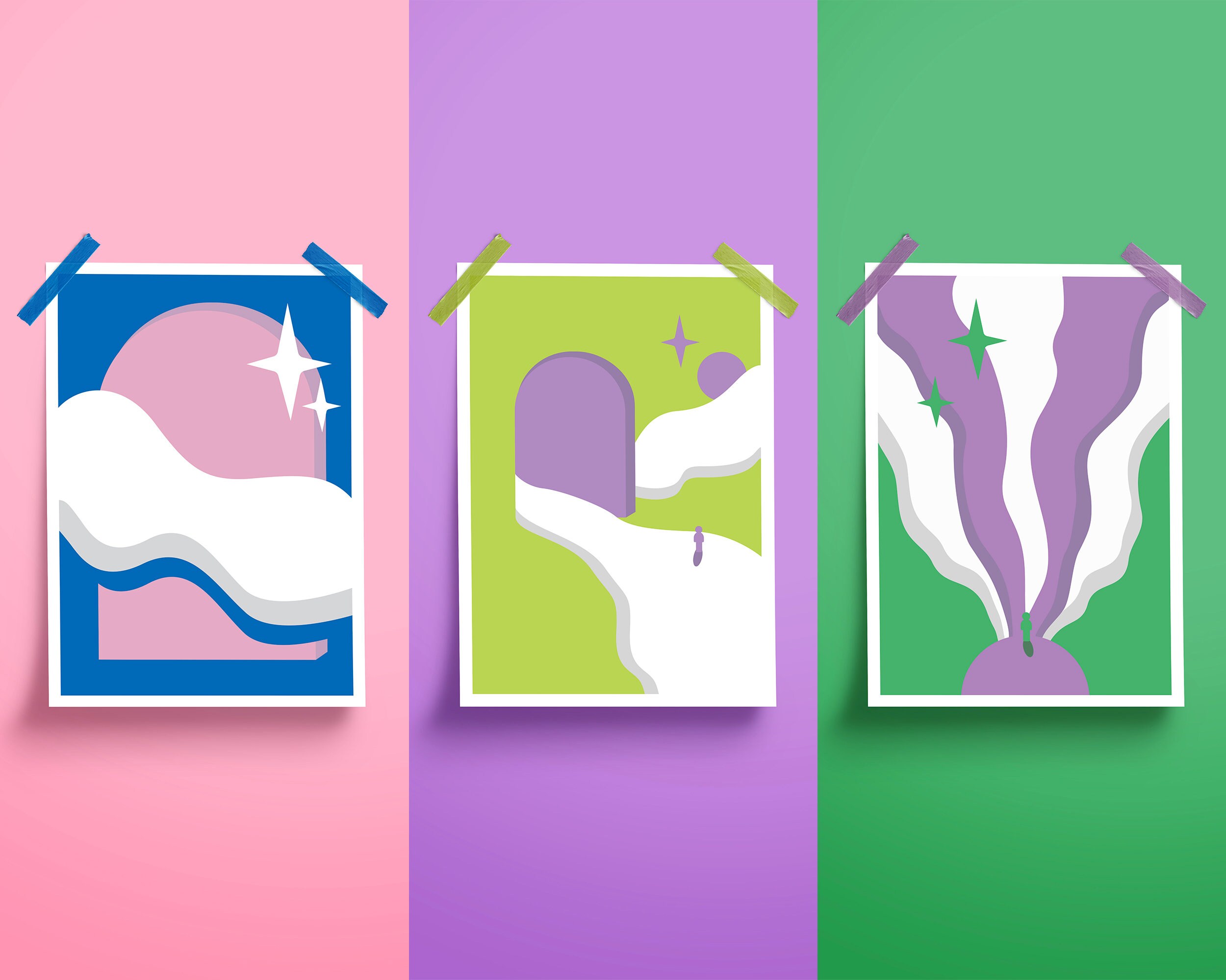 Lot de 3 Affiches A4