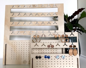 Personalised free standing earring display stand - Extra large - customised - personalised - wood - keepsake - jewellery - Gift