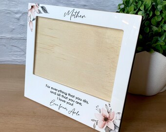 Mother's Day Gift - Personalised photo frame - present - custom made - UV printed acrylic design