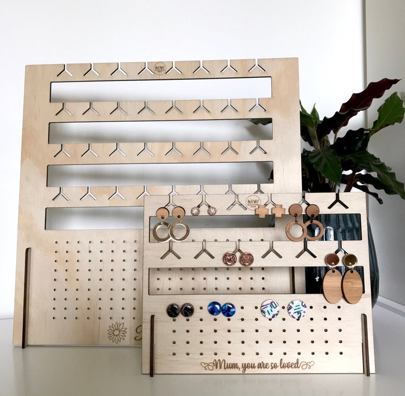 Personalised Free Standing Earring Display Stand Extra Large Etsy