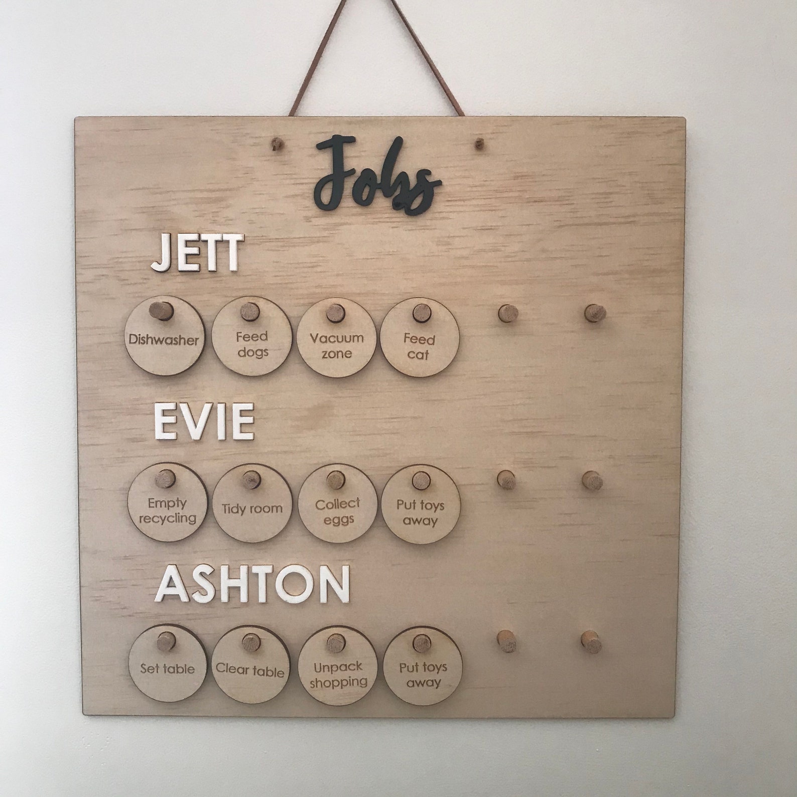 Job Chart Custom Made Personalised Laser Cut Wood and Etsy Australia