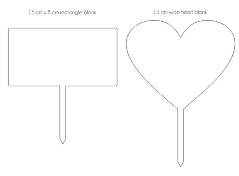 Cake Topper Blank Acrylic Round / Heart / Rectangle Etsy Australia
