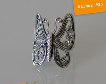 Schmetterling - Ring - Silber 925 - verschiedene Größen