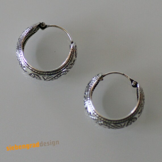 925 er Sterlingsilber Balicreolen 24 mm