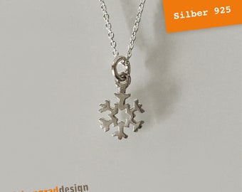 Silber-Kette - kleine Schneeflocke - Silber 925 - Collier