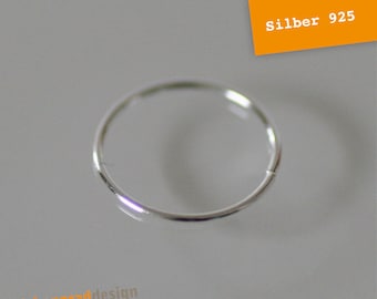 Nose ring - R0 - 10 mm - Silver 925