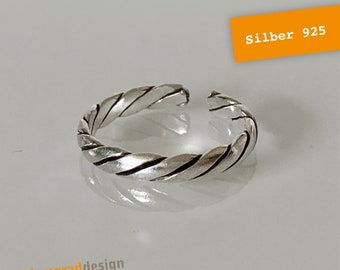 Zehring 925 silver - "twisted" - narrow