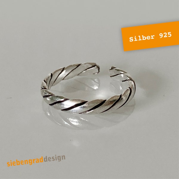 Zehring 925er Silber - "gedreht" - schmal