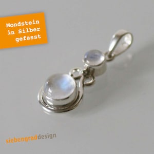 Silber-Anhänger Mondstein-Schlaufe - AJ - Silber 925