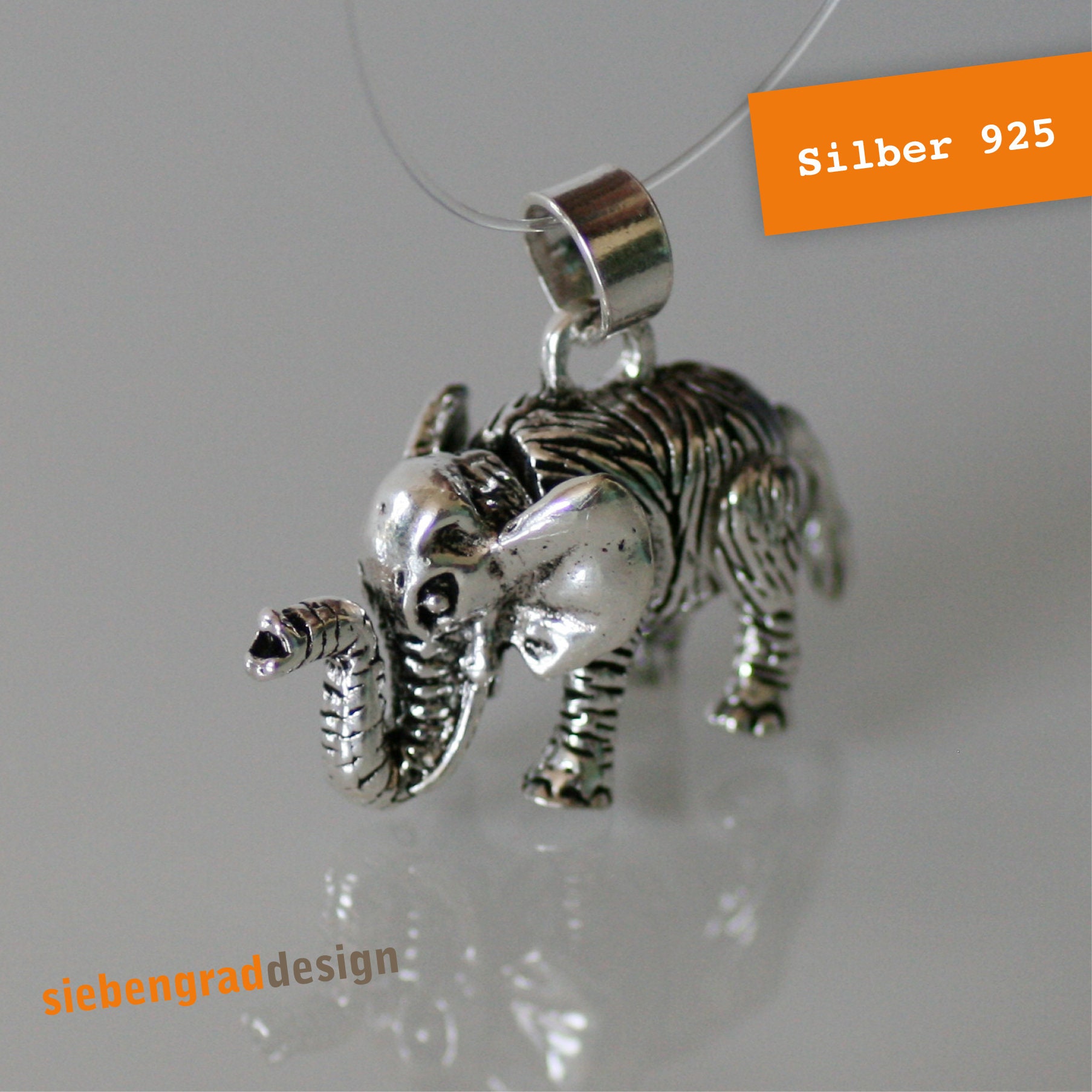 Silber anhänger elefant