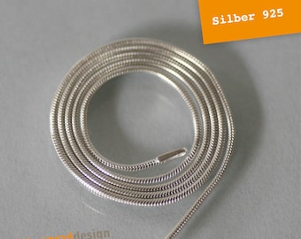 Schlangenkette - Silber 925 - 1 mm - 40 cm - 60 cm verschiedene Längen