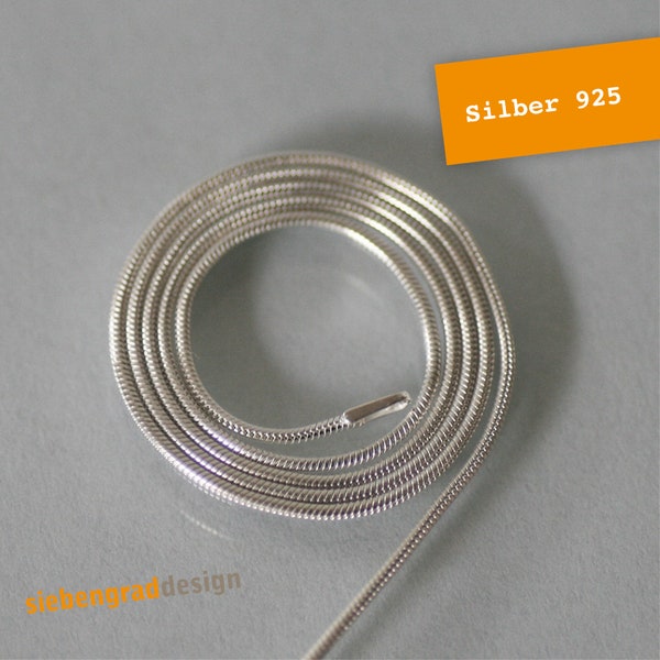 Schlangenkette - Silber 925 - 1 mm - 40 cm - 70 cm verschiedene Längen