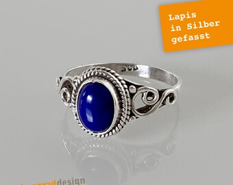 Silber-Ring - Silber 925 - Lapis - SRTA 14 - Lapisring - verschiedene Größen