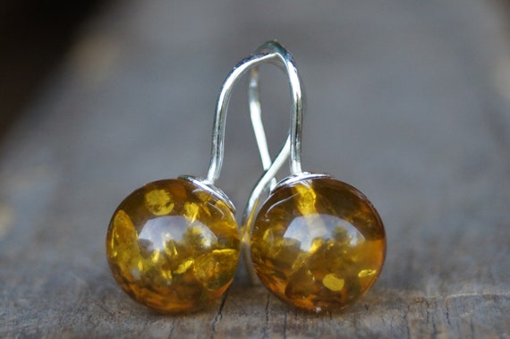 Bernstein naturaleza aretes Bernstein Earrings Amber